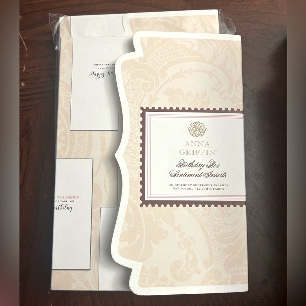 Anna Griffin birthday box sentimental inserts
